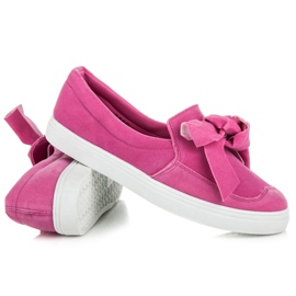 Seastar Baskets en daim à nœud rose 4
