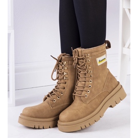 Bottines Cofer beige mat 1