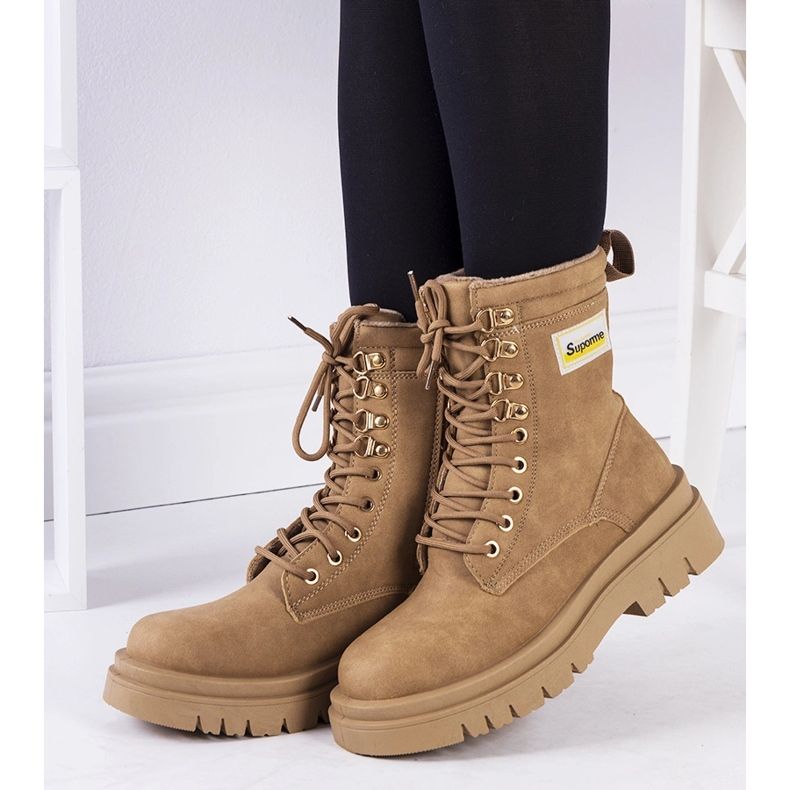 Bottines Cofer beige mat 1