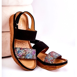 Sandales pour Femme en Cuir Maciejka 04142-20 Noir le noir multicolore 4