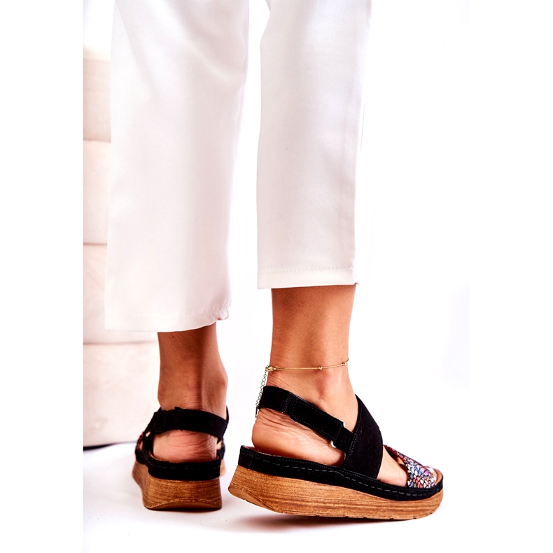 Sandales pour Femme en Cuir Maciejka 04142-20 Noir multicolore 3