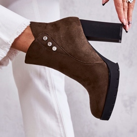 PG1 Bottines en daim sur un poteau Lagerlla kaki vert 3