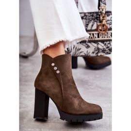 PG1 Bottines en daim sur un poteau Lagerlla kaki vert 5