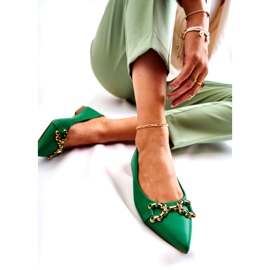 WS1 Ballerines Pour Femme En Spitz Avec Décoration Carlos Vert 3