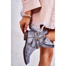 PG1 Bottes hautes pour femmes avec ornements Alisa bleus 5