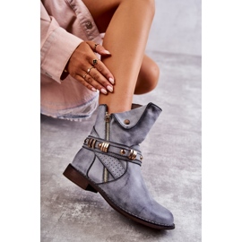 PG1 Bottes hautes pour femmes avec ornements Alisa bleus 3