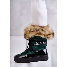 FM1 Bottes de neige à lacets pour femmes Vert Santero 3