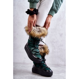 FM1 Bottes de neige à lacets pour femmes Vert Santero 4