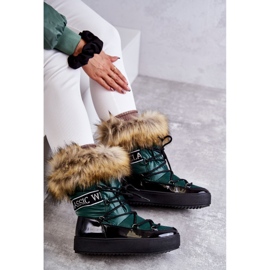 FM1 Bottes de neige à lacets pour femmes Vert Santero 6