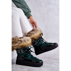 FM1 Bottes de neige à lacets pour femmes Vert Santero 7
