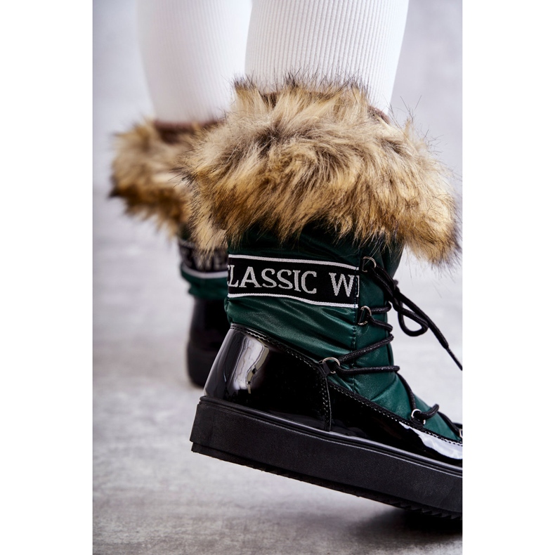 FM1 Bottes de neige à lacets pour femmes Vert Santero 2