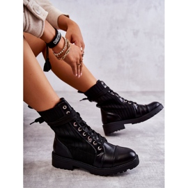 PG1 Bottes pour femmes avec une chaussette nouée noire Livaro le noir 5