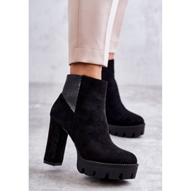 PG1 Bottes à Talons Hauts en Daim pour Femme Noir Maricruz le noir 3