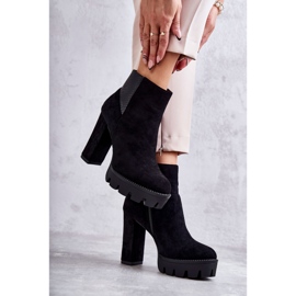 PG1 Bottes à Talons Hauts en Daim pour Femme Noir Maricruz le noir 7