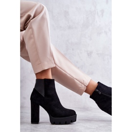 PG1 Bottes à Talons Hauts en Daim pour Femme Noir Maricruz le noir 11