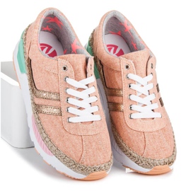 Kylie Baskets à lacets, espadrilles rose 1