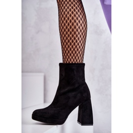 Bottes à talon en daim pour femmes noires Ramira le noir 4
