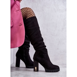 FB2 Bottes à glissière en daim noires classiques Laylah le noir 4