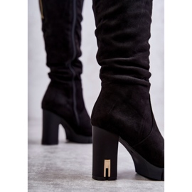 FB2 Bottes à glissière en daim noires classiques Laylah le noir 2