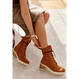 Bottes Chaudes à Talons Hauts Femme Camel Julieta brun 5