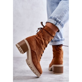Bottes Chaudes à Talons Hauts Femme Camel Julieta brun 10