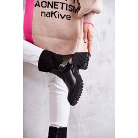 Bottines Femme Réchauffées Sur Un Talon Chunky Noir Marinela le noir 3