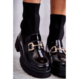 FE1 Bottes pour femmes avec une chaussette à enfiler Noir Sofia le noir 8
