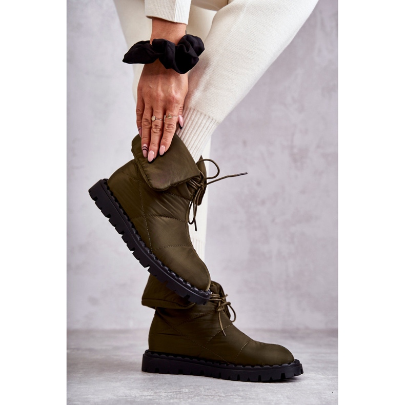 Bottes femme en matière isolante Green Emelie vert 2