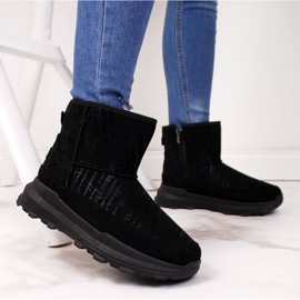 Bottes de neige en daim News W EVE311A noir 2