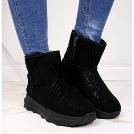 Bottes de neige en daim News W EVE311A noir le noir 3