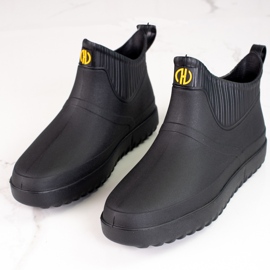 Bottes en caoutchouc basses pour hommes Shelovet le noir 1