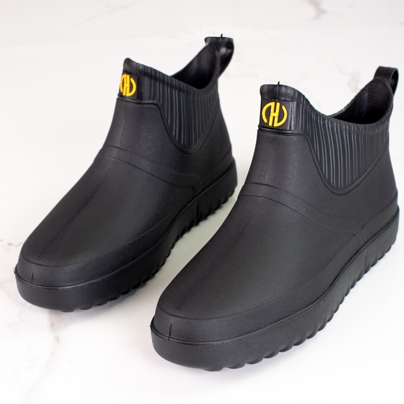 Bottes en caoutchouc basses pour hommes Shelovet noir 1