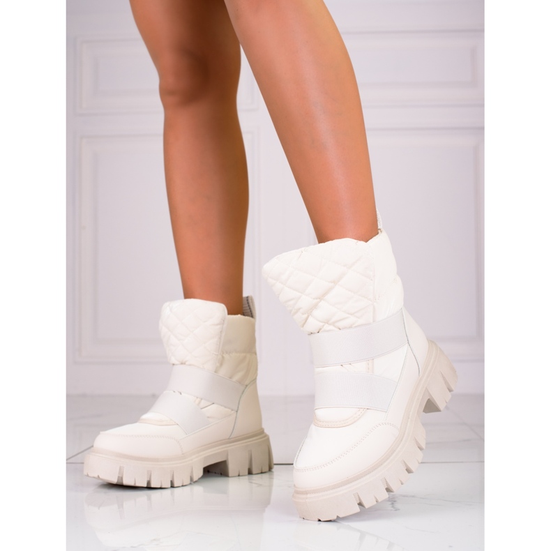 Bottes de neige Shelovet pour femmes sur une plate-forme beige épaisse brun 1 Bottes de neige Shelovet pour femmes sur une plate-forme beige épaisse brun 1