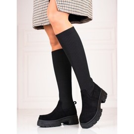 Bottes Shelovet pour femmes à tige souple noir 1 Bottes Shelovet pour femmes à tige souple noir 1