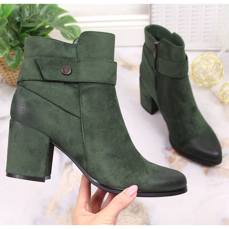 Bottes chaudes en daim vert pour femme Laura La.Fi 1