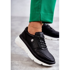 Vinceza Chaussures de sport en cuir noir pour femmes Camrose 2