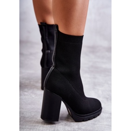 FB2 Bottines noires Louve Material pour femmes le noir 3