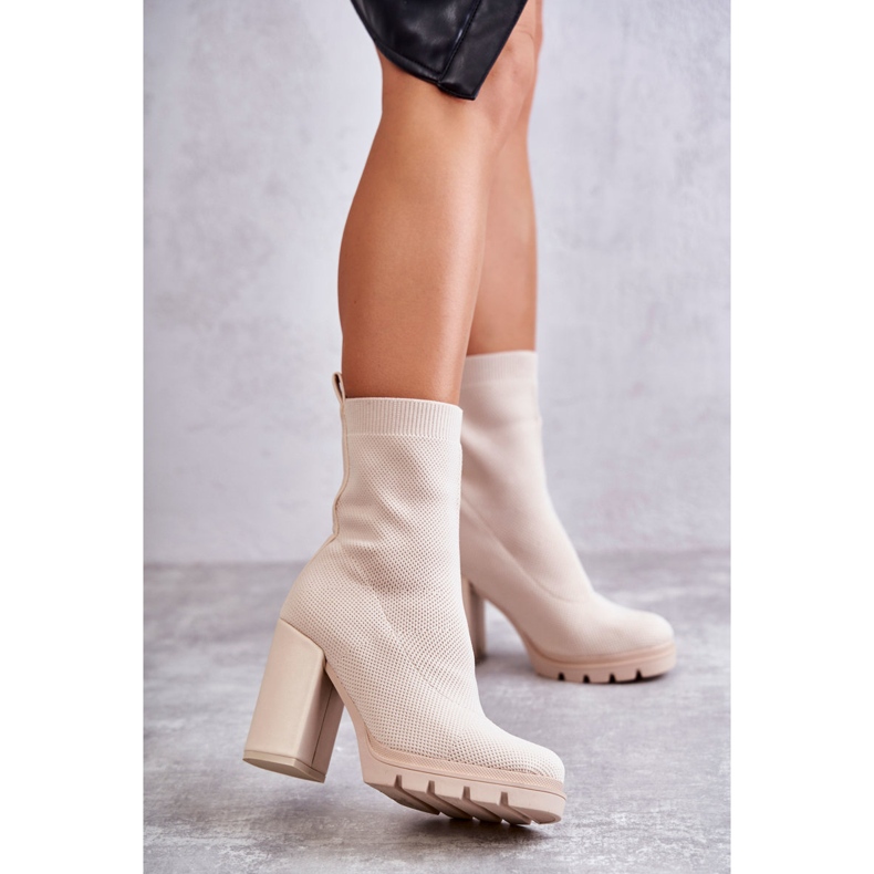 FB2 Bottines Femme Material Beige Louve brun 1