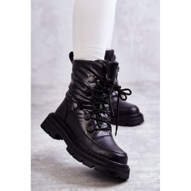Bottes de neige à lacets pour femmes GOE KK2N4017 Noir le noir 2