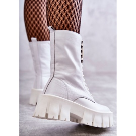 Bottes chaudes en cuir GOE KK2N4012 Blanc blanche 2
