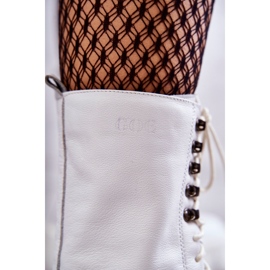 Bottes chaudes en cuir GOE KK2N4012 Blanc blanche 3