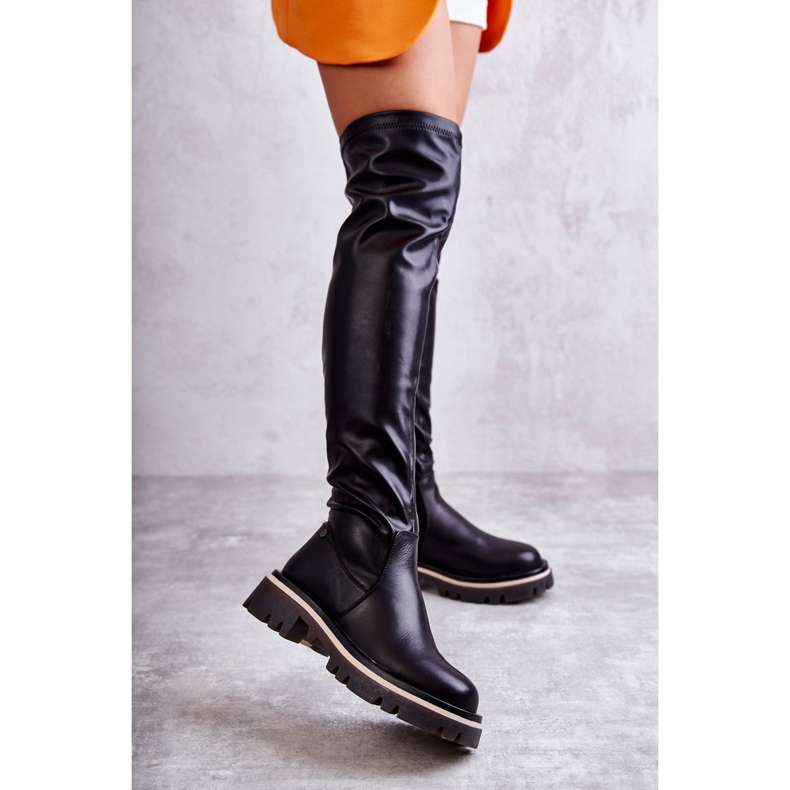 Cuissardes en cuir GOE KK2N4024 Noir 1