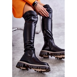 Cuissardes en cuir GOE KK2N4024 Noir le noir 5