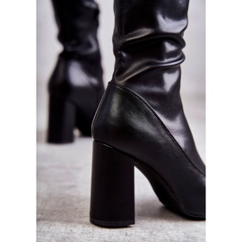 FS1 Bottes à Talons Hauts en Cuir Noir Casto le noir 3