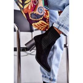 FE1 Bottes En Daim Pour Femmes Avec Une Chaussette Noir Montes le noir 6
