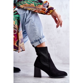 FE1 Bottes En Daim Pour Femmes Avec Une Chaussette Noir Montes le noir 8