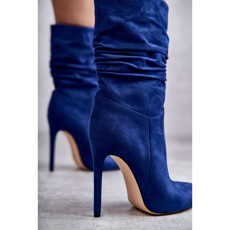 Bottines Froissées Femme Bleu Laguna 2