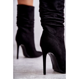 Bottes noires froissées pour femmes le noir 2