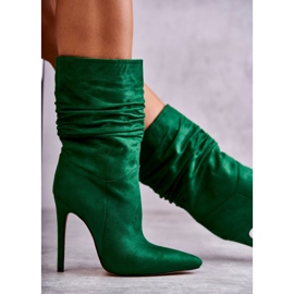 FS1 Bottines Froissées Femme Vert Laguna 6