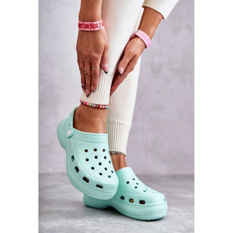 FS1 Chaussons Mousse Femme Menthe Crocs Coline vert 2